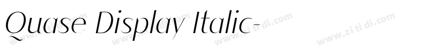 Quase Display Italic字体转换